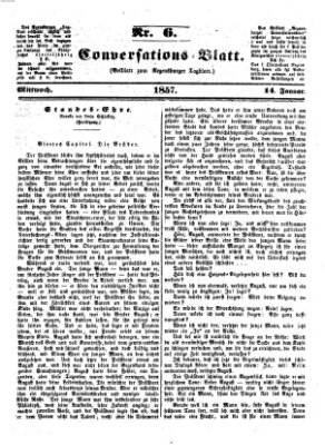 Regensburger Conversations-Blatt (Regensburger Tagblatt) Mittwoch 14. Januar 1857