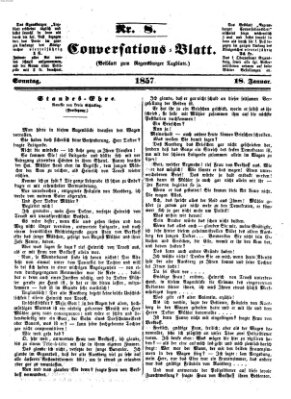 Regensburger Conversations-Blatt (Regensburger Tagblatt) Sonntag 18. Januar 1857