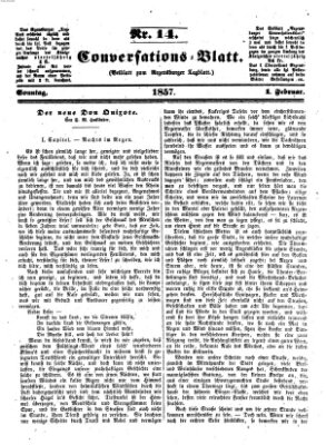 Regensburger Conversations-Blatt (Regensburger Tagblatt) Sonntag 1. Februar 1857