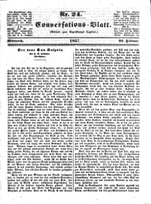 Regensburger Conversations-Blatt (Regensburger Tagblatt) Mittwoch 25. Februar 1857