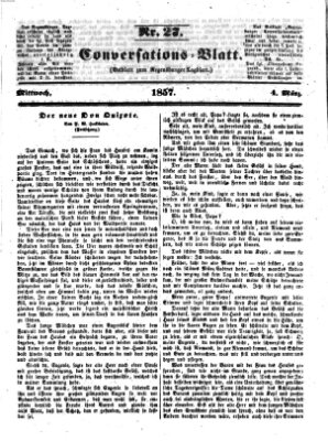 Regensburger Conversations-Blatt (Regensburger Tagblatt) Mittwoch 4. März 1857