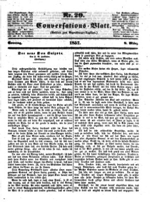 Regensburger Conversations-Blatt (Regensburger Tagblatt) Sonntag 8. März 1857