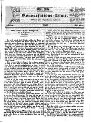 Regensburger Conversations-Blatt (Regensburger Tagblatt) Sonntag 29. März 1857