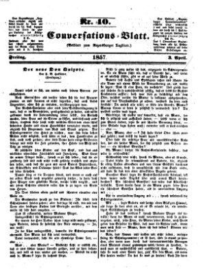 Regensburger Conversations-Blatt (Regensburger Tagblatt) Freitag 3. April 1857