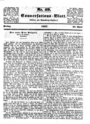 Regensburger Conversations-Blatt (Regensburger Tagblatt) Freitag 24. April 1857