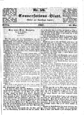 Regensburger Conversations-Blatt (Regensburger Tagblatt) Freitag 15. Mai 1857