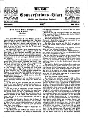 Regensburger Conversations-Blatt (Regensburger Tagblatt) Mittwoch 20. Mai 1857