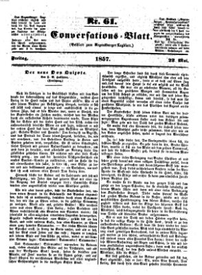 Regensburger Conversations-Blatt (Regensburger Tagblatt) Freitag 22. Mai 1857