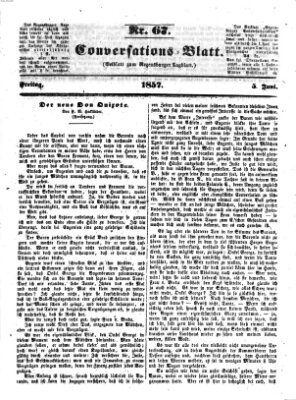 Regensburger Conversations-Blatt (Regensburger Tagblatt) Freitag 5. Juni 1857