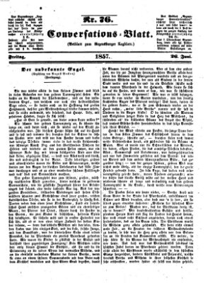 Regensburger Conversations-Blatt (Regensburger Tagblatt) Freitag 26. Juni 1857