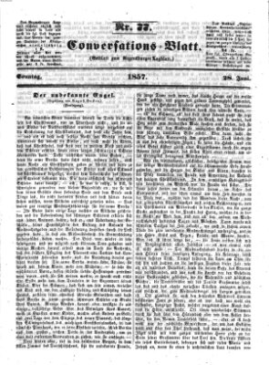 Regensburger Conversations-Blatt (Regensburger Tagblatt) Sonntag 28. Juni 1857