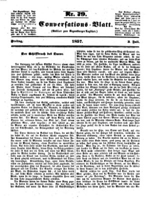 Regensburger Conversations-Blatt (Regensburger Tagblatt) Freitag 3. Juli 1857