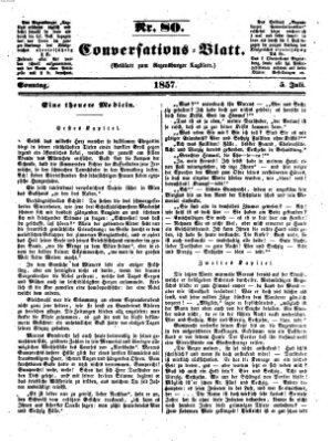 Regensburger Conversations-Blatt (Regensburger Tagblatt) Sonntag 5. Juli 1857