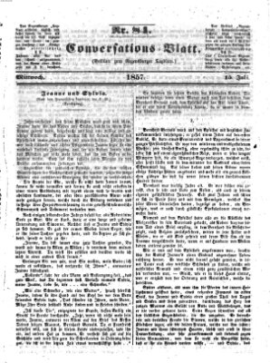 Regensburger Conversations-Blatt (Regensburger Tagblatt) Mittwoch 15. Juli 1857