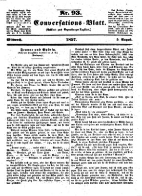 Regensburger Conversations-Blatt (Regensburger Tagblatt) Mittwoch 5. August 1857