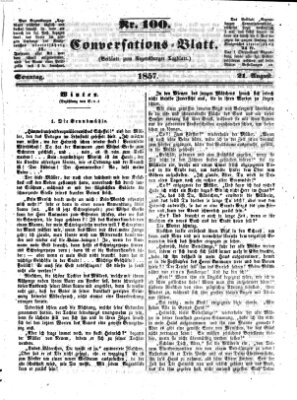 Regensburger Conversations-Blatt (Regensburger Tagblatt) Freitag 21. August 1857