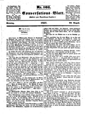 Regensburger Conversations-Blatt (Regensburger Tagblatt) Sonntag 23. August 1857