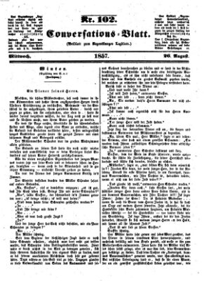 Regensburger Conversations-Blatt (Regensburger Tagblatt) Mittwoch 26. August 1857