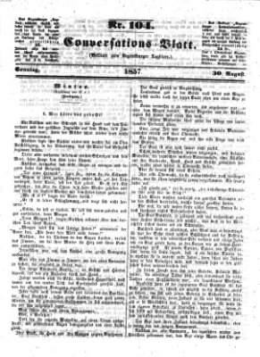 Regensburger Conversations-Blatt (Regensburger Tagblatt) Sonntag 30. August 1857