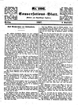 Regensburger Conversations-Blatt (Regensburger Tagblatt) Freitag 4. September 1857