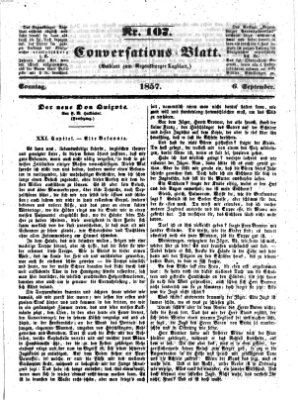 Regensburger Conversations-Blatt (Regensburger Tagblatt) Sonntag 6. September 1857