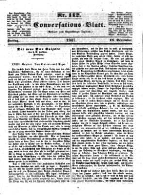 Regensburger Conversations-Blatt (Regensburger Tagblatt) Freitag 18. September 1857