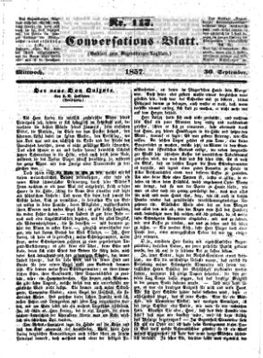 Regensburger Conversations-Blatt (Regensburger Tagblatt) Mittwoch 30. September 1857