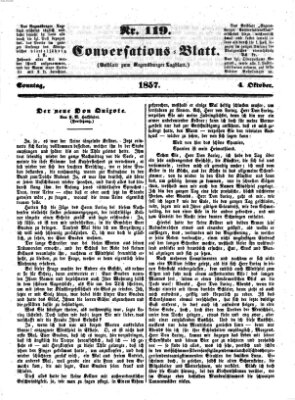 Regensburger Conversations-Blatt (Regensburger Tagblatt) Sonntag 4. Oktober 1857