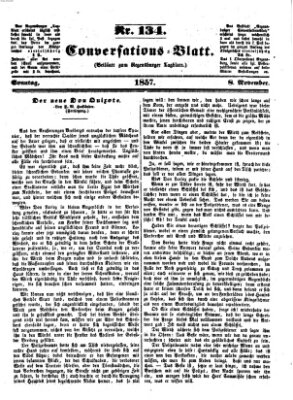 Regensburger Conversations-Blatt (Regensburger Tagblatt) Sonntag 8. November 1857