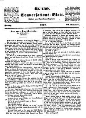 Regensburger Conversations-Blatt (Regensburger Tagblatt) Freitag 20. November 1857