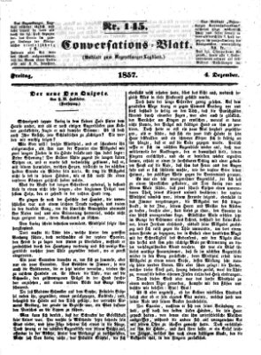 Regensburger Conversations-Blatt (Regensburger Tagblatt) Freitag 4. Dezember 1857