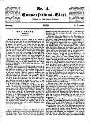 Regensburger Conversations-Blatt (Regensburger Tagblatt) Freitag 8. Januar 1858