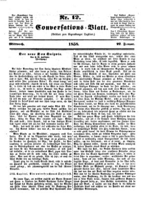 Regensburger Conversations-Blatt (Regensburger Tagblatt) Mittwoch 27. Januar 1858