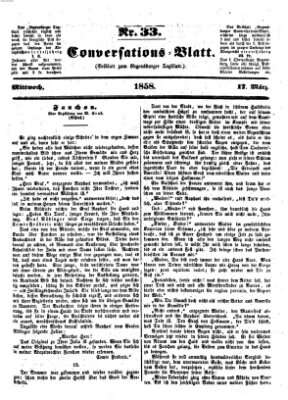 Regensburger Conversations-Blatt (Regensburger Tagblatt) Mittwoch 17. März 1858