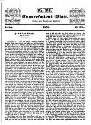 Regensburger Conversations-Blatt (Regensburger Tagblatt) Freitag 19. März 1858