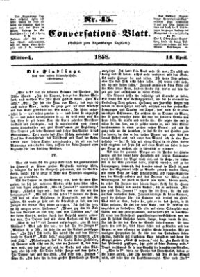 Regensburger Conversations-Blatt (Regensburger Tagblatt) Mittwoch 14. April 1858