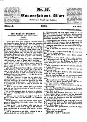 Regensburger Conversations-Blatt (Regensburger Tagblatt) Mittwoch 12. Mai 1858