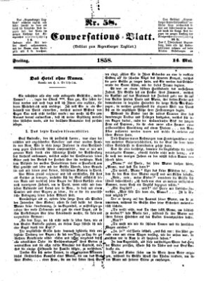 Regensburger Conversations-Blatt (Regensburger Tagblatt) Freitag 14. Mai 1858