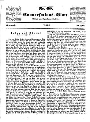 Regensburger Conversations-Blatt (Regensburger Tagblatt) Mittwoch 9. Juni 1858