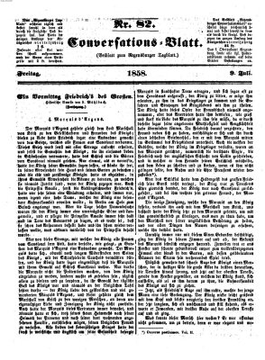 Regensburger Conversations-Blatt (Regensburger Tagblatt) Freitag 9. Juli 1858