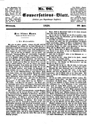 Regensburger Conversations-Blatt (Regensburger Tagblatt) Mittwoch 28. Juli 1858