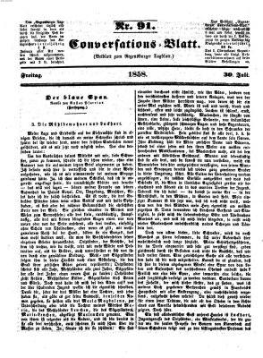 Regensburger Conversations-Blatt (Regensburger Tagblatt) Freitag 30. Juli 1858