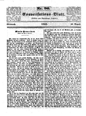 Regensburger Conversations-Blatt (Regensburger Tagblatt) Mittwoch 11. August 1858