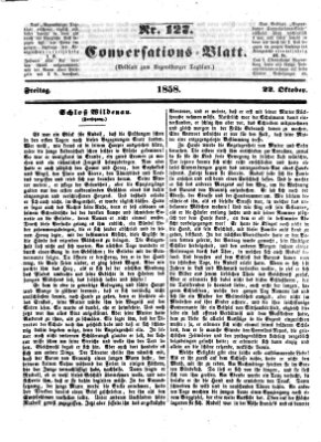 Regensburger Conversations-Blatt (Regensburger Tagblatt) Freitag 22. Oktober 1858