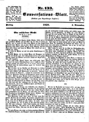 Regensburger Conversations-Blatt (Regensburger Tagblatt) Freitag 5. November 1858