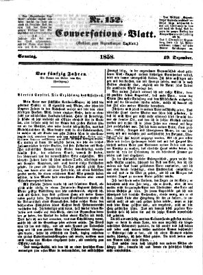 Regensburger Conversations-Blatt (Regensburger Tagblatt) Sonntag 19. Dezember 1858