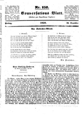 Regensburger Conversations-Blatt (Regensburger Tagblatt) Freitag 31. Dezember 1858