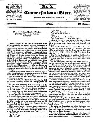 Regensburger Conversations-Blatt (Regensburger Tagblatt) Mittwoch 12. Januar 1859