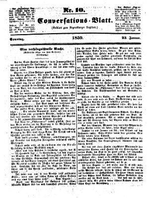 Regensburger Conversations-Blatt (Regensburger Tagblatt) Sonntag 23. Januar 1859