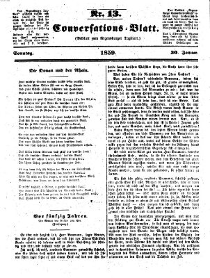 Regensburger Conversations-Blatt (Regensburger Tagblatt) Sonntag 30. Januar 1859